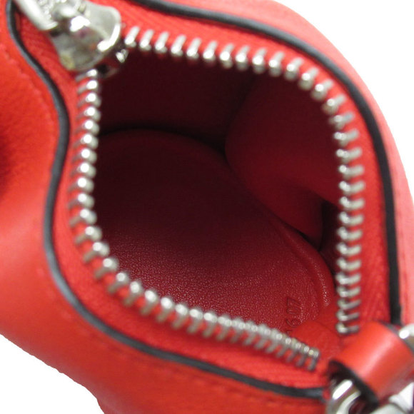 Loewe Elephant Charm Coin Case Wallet Red Leather - Picture 5 of 5